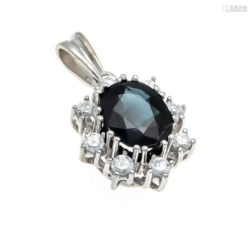 Sapphire diamond pendant WG 5