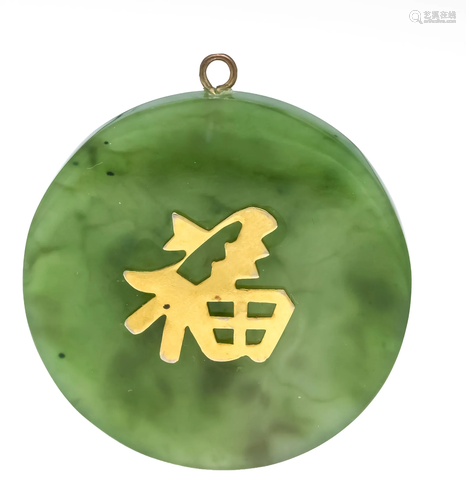 Jade pendant gold-plated with