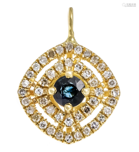 Sapphire diamond pendant GG 5