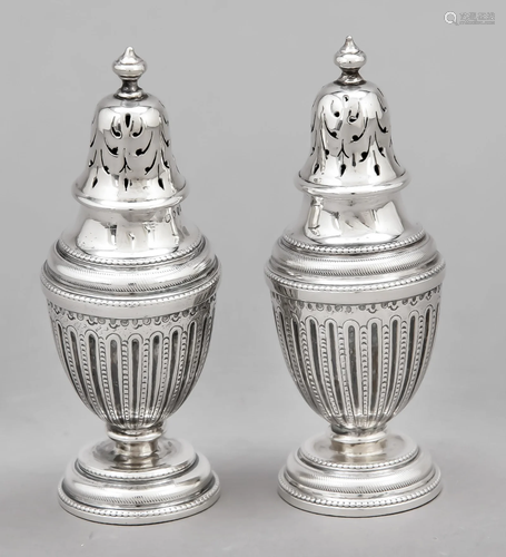 Pair of small salt cellars, E