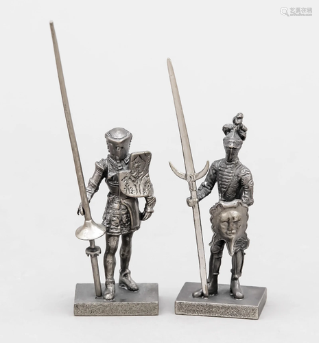 Two miniature knights, Italy,