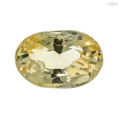 Yellow sapphire 3.01 ct, oval