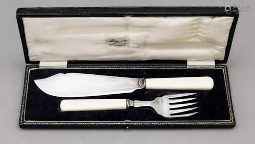 Two-piece fish serving set, E