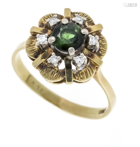 Tourmaline-brilliant ring GG/