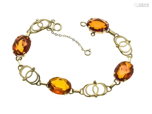 Amber bracelet 585/000 with 4