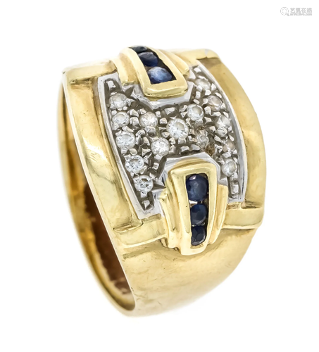 Sapphire-brilliant ring GG/WG