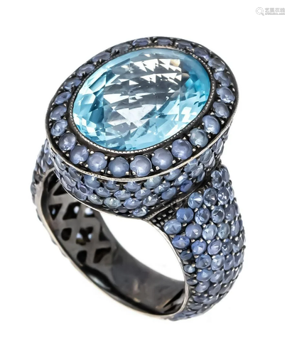 Blue topaz ring WG 750/000 un