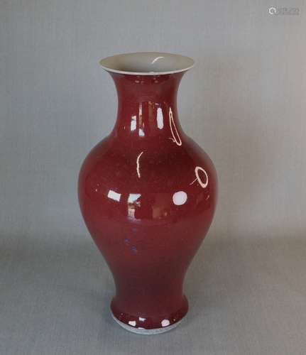 Large Chinese Porcelain Red Glaze Vase