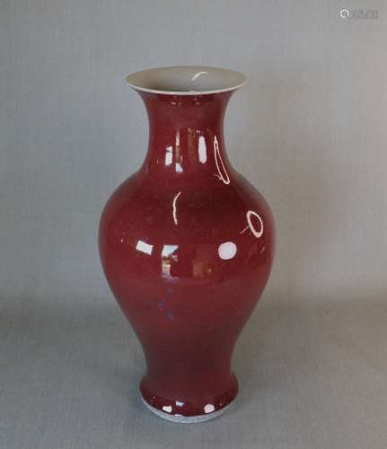 Large Chinese Porcelain Red Glaze Vase
