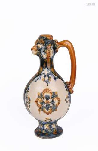 Tricolor Pottery Ewer with a Phoenix-head Spout