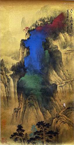 Splash-color Landscape, Scroll, Zhang Da qian