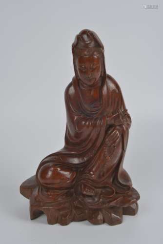 Woodcarving Avalokitesvara Statue