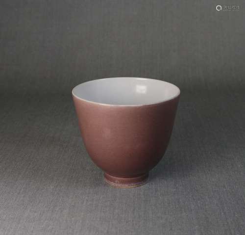 Chinese Porcelain Brown Glaze Cu
