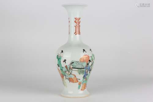 Vase with Figure of Maid, Kangxi Reign Period, Qing