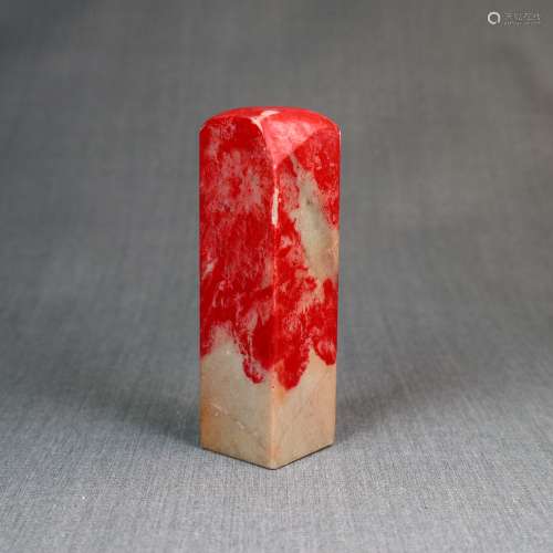 Chinese carved chicken blood stone seal