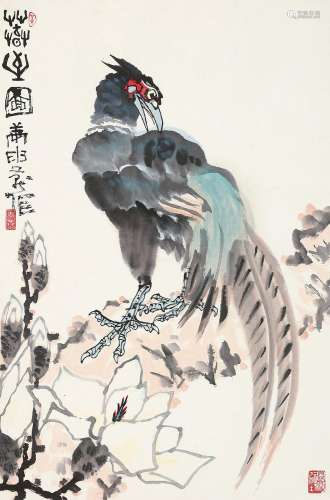 李燕（b.1943）鹰 镜心 设色纸本
