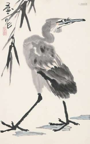 李燕（b.1943）鹭鸶 镜心 水墨纸本