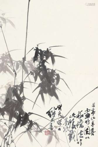 刘继卣（1918～1983）1983年作 墨竹 镜心 水墨纸本