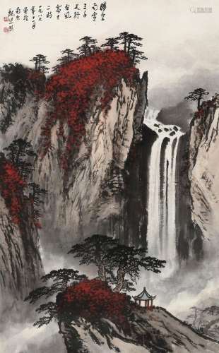 魏紫熙（1915～2002）晴空 立轴 设色纸本