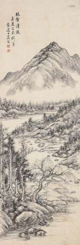 奚冈（1746～1803）1799年作 林壑清深 立轴 水墨纸本