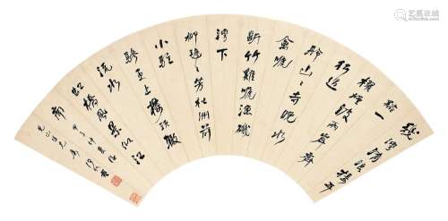 何绍基（1799～1873）书法 镜片 水墨纸本