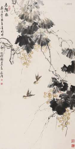 董希源（b.1964）1993年作 逸趣图 立轴 设色纸本