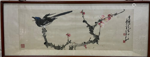 ZHAO SHAO ANG (1904-1998) Bird on Plum Blossom