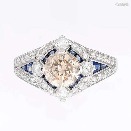Art Deco sapphires and diamonds ring.