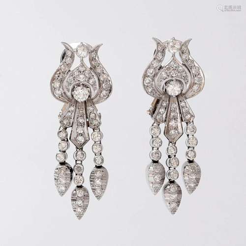 Diamonds long earrings.