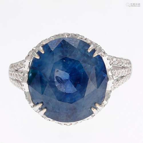 Sapphire and diamond ring.
