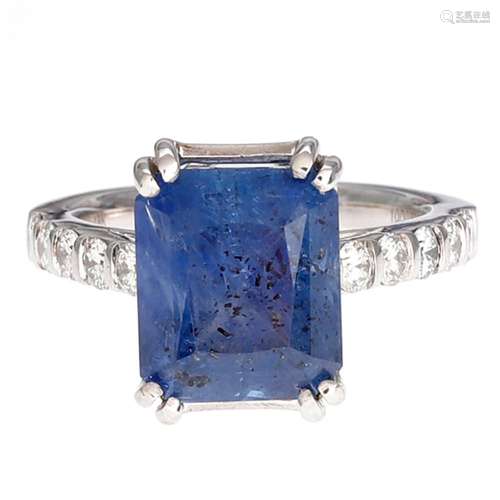 Sapphire and diamond ring.