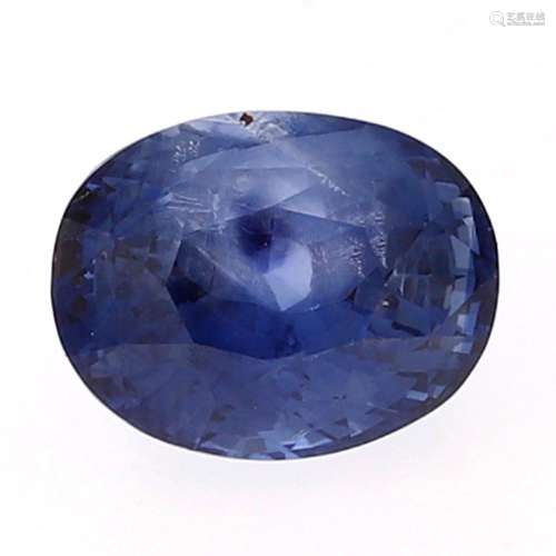 Unmounted sapphire with certificate.