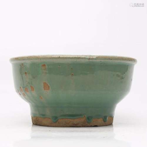 Chinese centrepiece in celadon stoneware, probably 19th Cent...