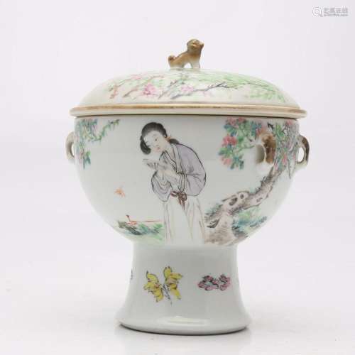 Chinese bowl with base in rose family porcelain, early 20th ...