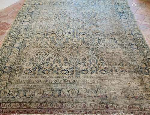 Persian wool carpet from Tabriz, 19th Century.