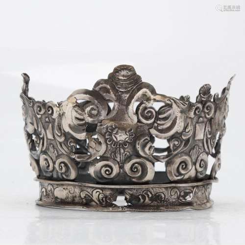 Probably viceroyal image crown in silver, XVIII century.