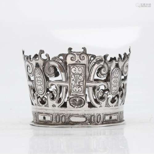 Crown of probably viceregal image in engraved silver, around...