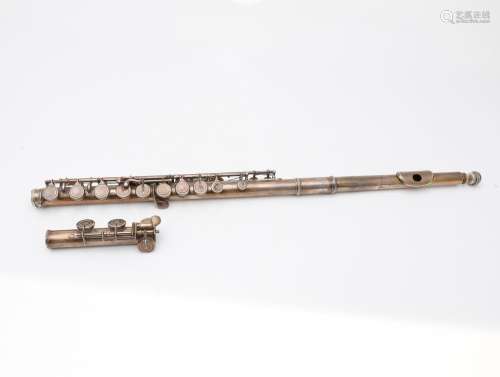 French flute by Couesnon & Cie. in silver, circa 1900.