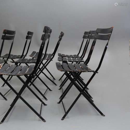MARCO ZANUSO. Ten "Celestina" chairs.