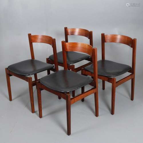 GIANFRANCO FRATTINI. Set of four chairs "107".