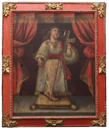 ANDALUSIAN OR PORTUGUESE SCHOOL, 17TH CENTURY. Child Jesus w...