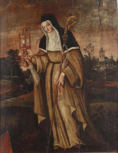 FLEMISH SCHOOL, EARLY 17TH CENTURY. Saint Clare of Assisi.