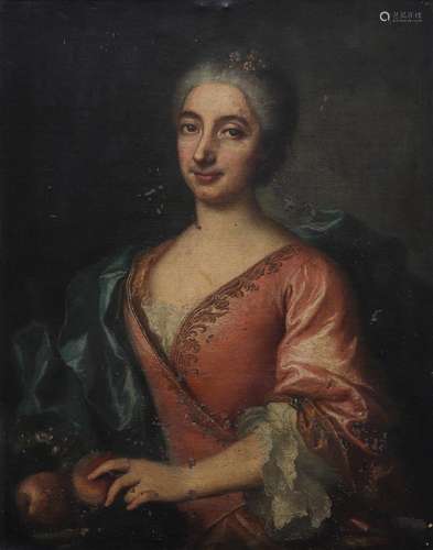 PROBABLY FRENCH SCHOOL, CIRCA 1725. Portrait of a girl.