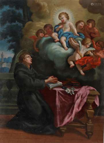 18TH CENTURY ITALIAN SCHOOL. The vision of Saint Anthony of ...