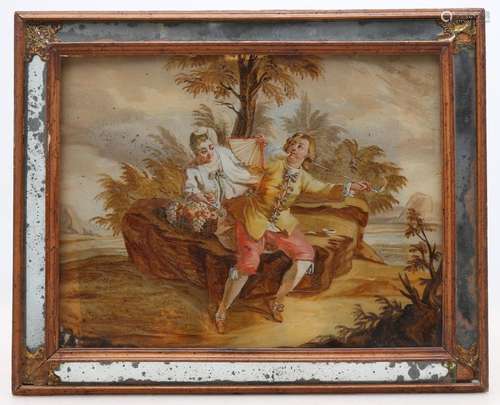 AUGSBURG SCHOOL, 18TH CENTURY. Gallant scene.