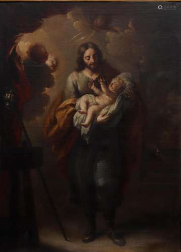MIGUEL JACINTO MELÉNDEZ. Saint Joseph with the Child.