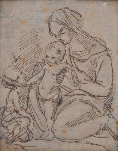 EGISTO ROSSI. Attributed to. The Virgin with the Child and S...