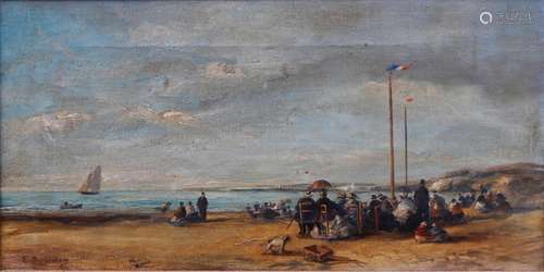 EUGÈNE BOUDIN. After. Trouville beach.