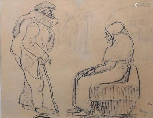 ISIDRE NONELL. Elderly people chatting.