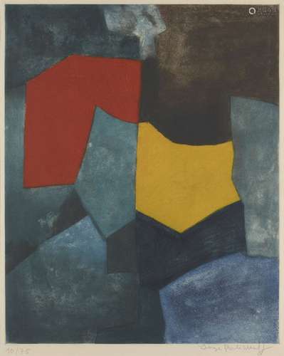 Serge Poliakoff, Français 1900-1969- Composition Rouge, Vert...